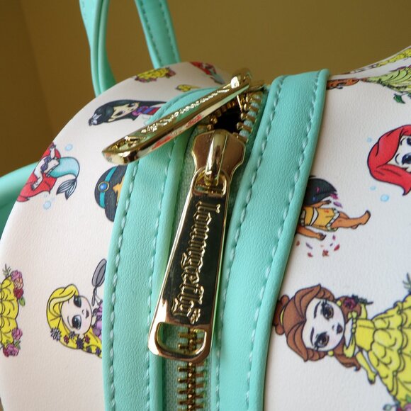 Chibi Disney Princess Loungefly Backpack Mini Ariel Jasmine Tiana Mulan - Picture 6 of 9